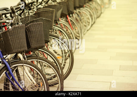 Parking vélos Banque D'Images