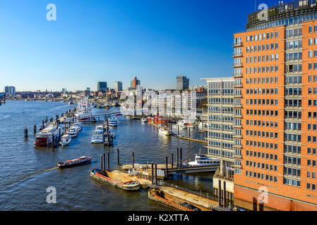 Ligue Hanséatique Trade center, Kehrwiederspitze et faible dans le port de Hambourg, Allemagne, Europe, Hanseatic Trade Center, und Niederhafen Kehrwiederspitze Banque D'Images