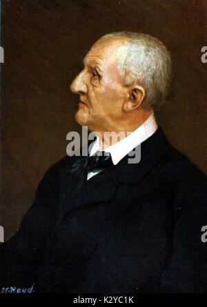 Anton Bruckner, portrait par Karl Hayd. Organiste et compositeur autrichien, 1824-1896. Banque D'Images