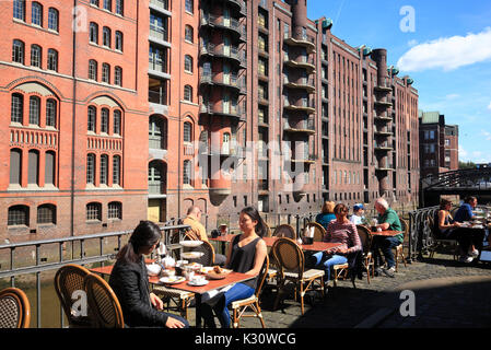 Ancien quartier d'entrepôts, le port de Hambourg, Allemagne, Europe Banque D'Images