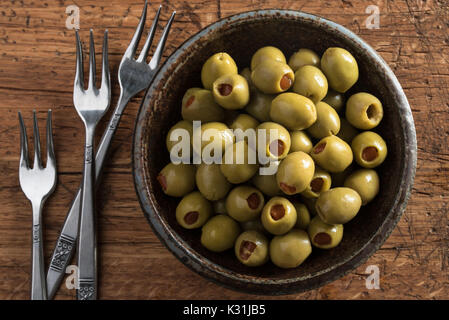 Olives vertes Banque D'Images