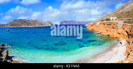 Belle île d'Amorgos, Cyclades, Grèce. Banque D'Images