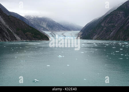 Dawes Glacier - près de Tracy Arm est le tout aussi jolies mais moins bien connu qui dispose de l'Endicott Arm Dawes Glacier. Banque D'Images