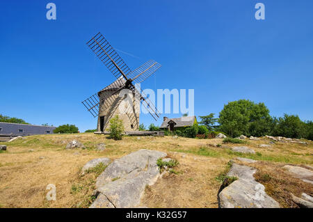 Mont-Dol moulin en Bretagne, France Banque D'Images