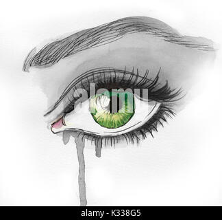 Pleurer eye Banque D'Images