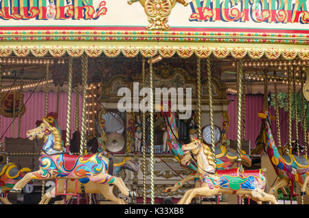 La Norfolk Royaume-uni 21 Août 2017 : Détail des merry go round Banque D'Images