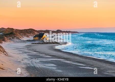 Une maison à la plage près de Gammel Skagen Banque D'Images