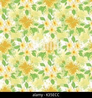 Motif floral transparent Illustration de Vecteur