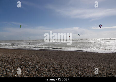 Kite-surfers Banque D'Images