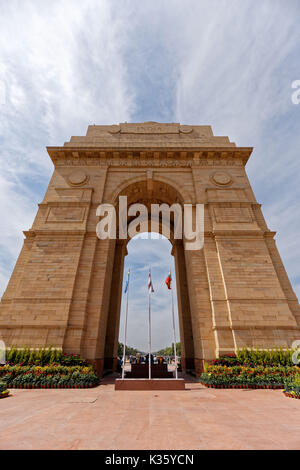 La porte de l'Inde, conçue par Sir Edwin Lutyens et situé à Delhi, est un mémorial à 82 000 soldats de l'armée indienne qui est mort à la 1ère guerre mondiale. Banque D'Images