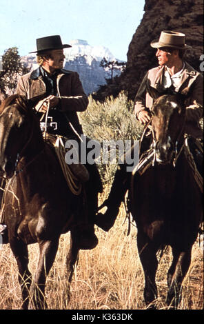 BUTCH CASSIDY ET LE KID Robert Redford, PAUL NEWMAN Date : 1969 Banque D'Images