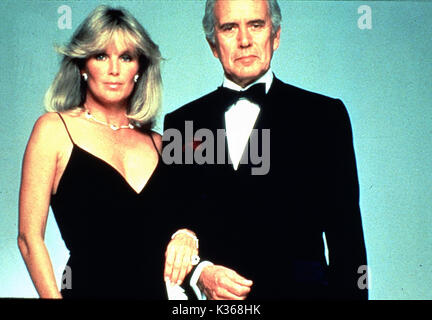 LINDA EVANS DYNASTIE, John Forsythe Banque D'Images