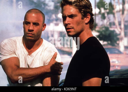 THE FAST AND THE FURIOUS VIN DIESEL, PAUL WALKER Date : 2001 Banque D'Images