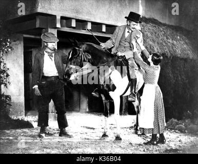 L'ÉPOUSE DU FERMIER [BR 1928] LILLIAN HALL-DAVIES ET JAMESON THOMAS ÉPOUSENT LE CHEVAL L'ÉPOUSE DU FERMIER Banque D'Images