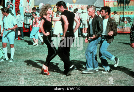 PARAMOUNT PICTURES GRAISSE OLIVIER NEWTON-JOHN, John Travolta Date : 1978 Banque D'Images
