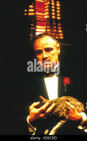 Le parrain Marlon Brando comme Vito Corleone Date : 1972 Banque D'Images