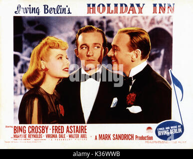 HOLIDAY INN L-R, Marjorie REYNOLDS, Bing Crosby, Fred Astaire Banque D'Images