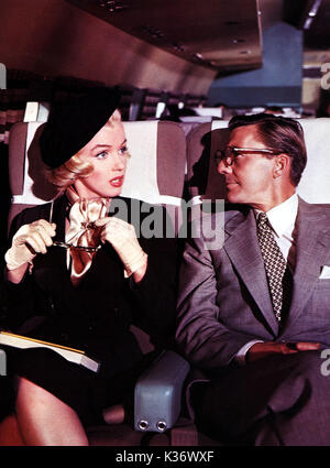 Comment épouser un millionnaire 2OTH CENTURY FOX MARILYN MONROE, DAVID WAYNE BILLET D'AVION : Date : 1953 Banque D'Images