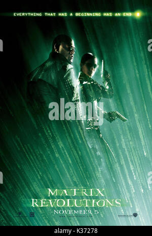 MATRIX REVOLUTIONS POSTER DE LA RONALD GRANT Date : 2003 Banque D'Images