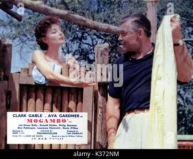 MOGAMBO CLARK GABLE ET AVA GARDNER UN MGM PHOTO Date : 1953 Banque D'Images