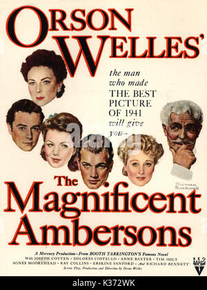 Le magnifique AMBERSONS Date : 1942 Banque D'Images