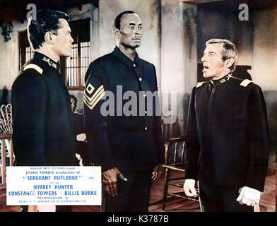 Le sergent RUTLEDGE JEFFREY HUNTER, WOODY STRODE ET ? Un FILM WARNER BROS Date : 1960 Banque D'Images