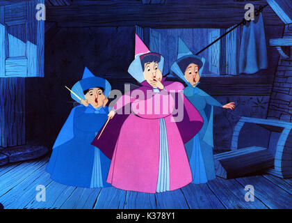 Les Fées De La Belle au bois dormant VOUS DEVEZ CREDIT COPYRIGHT DISNEY Date : 1959 Banque D'Images