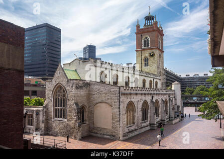 St Giles Cripplegate, Fore Street, Barbican, Londres, UK Banque D'Images