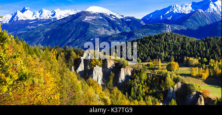 Impressionnant paysage de montagne, au nord de l'Italie,vue panoramique. Banque D'Images