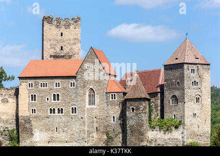 Hardegg Castle est dans le parc national Thayatal, Basse Autriche, Autriche, Europe Banque D'Images