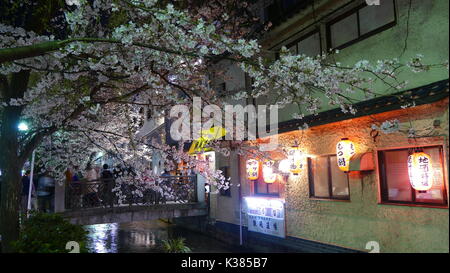 Kyoto, Jpana - Mars 28, 2015 : belle sakura saison dans la ville de Kyoto stree view avec beau pont pour le fond Banque D'Images