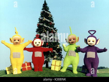 TELETUBBIES L-R, LAA LAA, PO, puantes, AIDEZ DIPSY WINKY Banque D'Images