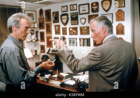 TRUE CRIME CLINT EASTWOOD ET JAMES WOODS Date : 1999 Banque D'Images