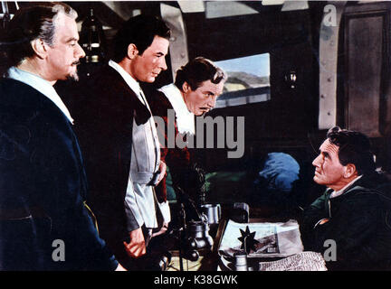 Aventure de Plymouth, LEO GENN NON IDENTIFIÉS COMME WILLIAM BRADFORD, LOWELL GILMORE COMME Edward Winslow et Spencer Tracy, LE CAPT. CHRISTOPHER JONES Date : 1952 Banque D'Images