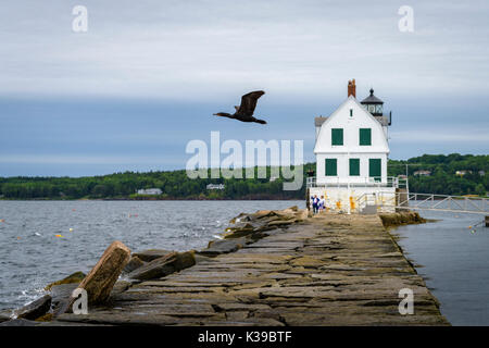 Rockland Breakwater Lighthouse, Rockland, USA Banque D'Images