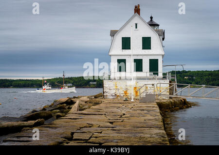 Rockland Breakwater Lighthouse, Rockland, USA Banque D'Images