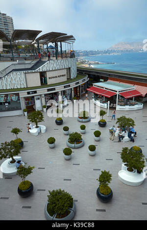 Lacomar falaise shopping mall, Miraflores, Lima, Pérou, Amérique du Sud Banque D'Images