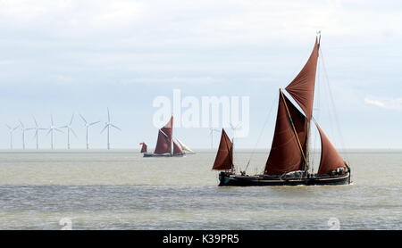 'Edith peut', une barge à Thames en bois Banque D'Images