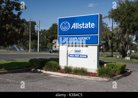 Agence d'assurance Allstate Leesburg, Florida USA Banque D'Images