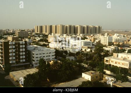 L'Arabie saoudite et d'affaires commerciales ville sur la mer Rouge, à Djeddah. Banque D'Images