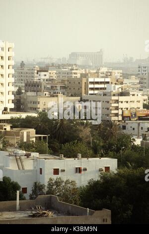 L'Arabie saoudite et d'affaires commerciales ville sur la mer Rouge, à Djeddah. Banque D'Images