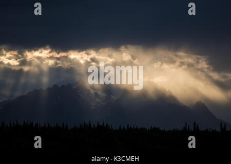 Outlook de l'Alaska, Denali Nationalpark, Talkeetna, vue Denali Sud, Alaska, USA Banque D'Images