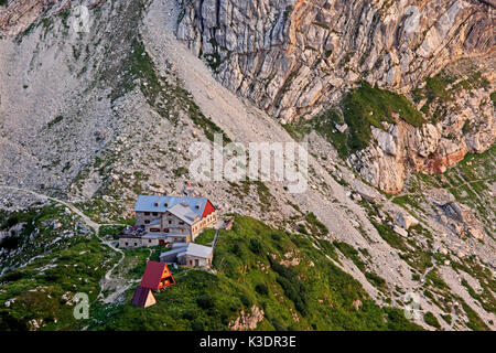 Allemagne, Bavière Allgäu Allgäu supérieur,,, Kesselspitze, Alpes, Allgäuer Prinz-Luitpold-Haus, Banque D'Images