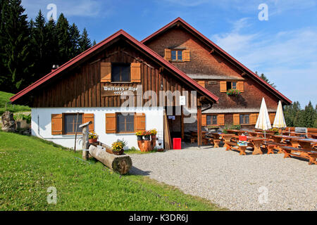 Allemagne, Bavière, Allgäu Allgäu, supérieur, Alpes, Allgäuer Nagelfluhkette, fromagerie, Waltners Alp, Banque D'Images