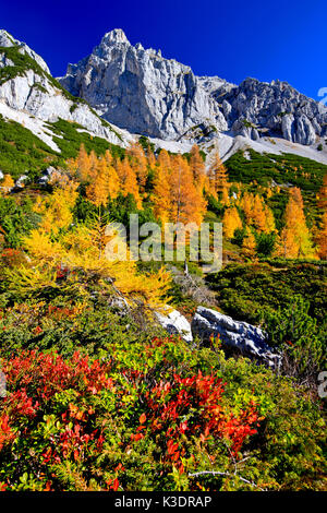 L'Autriche, la Styrie, le massif du Dachstein, le sud du massif du Dachstein, murs, du sud Banque D'Images