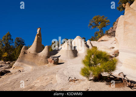 Paysage lunaire blanc Paisaje Lunar dans le parc national du Teide, Tenerife, Canaries, Espagne, Banque D'Images