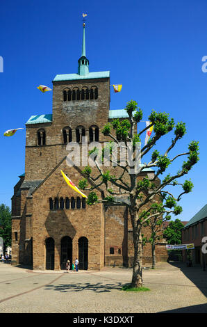 Cathédrale St Gorgonius et Saint-pierre à Minden, le Weser, Rhénanie du Nord-Westphalie, Banque D'Images