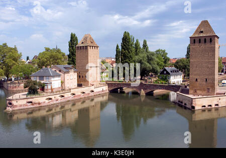 Strasbourg, Les Ponts Couverts, anciennement avec charpente bois ponts couverts, 13./14. Jhd., Banque D'Images