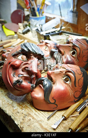 Vue détaillée, larves, en bois Banque D'Images