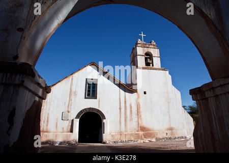 Le Chili, San Pedro de Atacama, l'église San Pedro, Banque D'Images